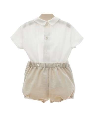 10282DS BEIGE CONJUNTO NIÑO MARCA DEL SUR
