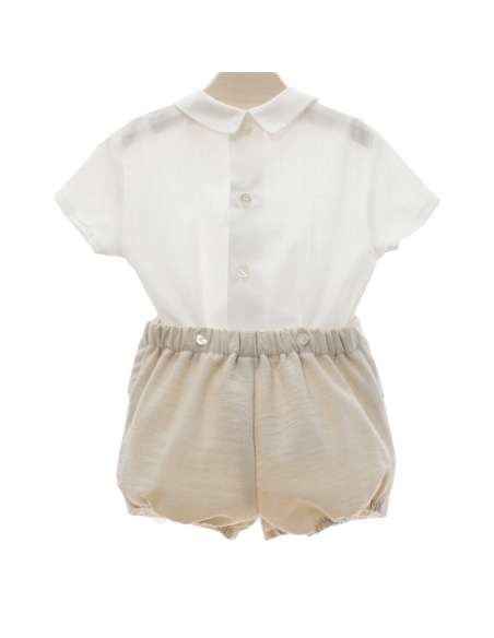 10282DS BEIGE CONJUNTO NIÑO MARCA DEL SUR