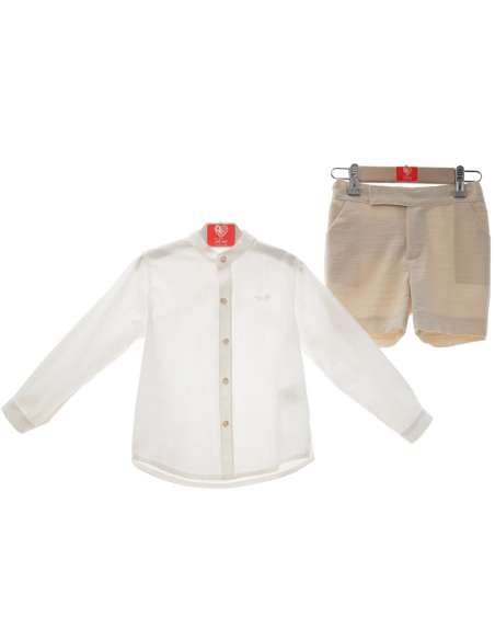1245DS BEIGE CONJUNTO NIÑO MARCA DEL SUR