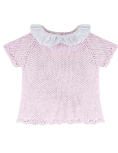 25109DF PINK KNIT BABY SET 100% COTTON BRAND...