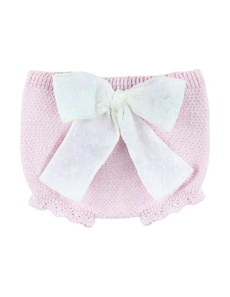 25109DF PINK KNIT BABY SET 100% COTTON BRAND DULCE DE FRESA