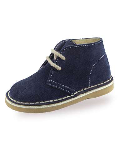 SUEDE BOOTS WITH LACE 014 NAVY