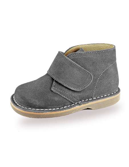 BOTA DE NIÑO SERRAJE CON VELCRO 014V GRIS