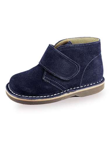 SUEDE BOOTS WITH VELCRO 014V NAVY