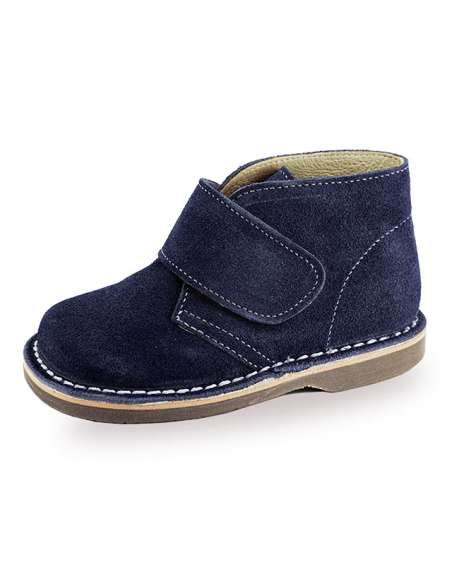 SUEDE BOOTS WITH VELCRO 014V NAVY