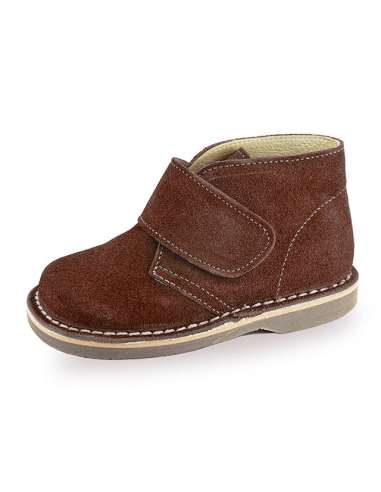 SUEDE BOOTS WITH VELCRO 014V CHOCOLATE