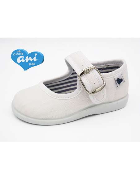 CANVAS MARY JANES ANY112 WHITE