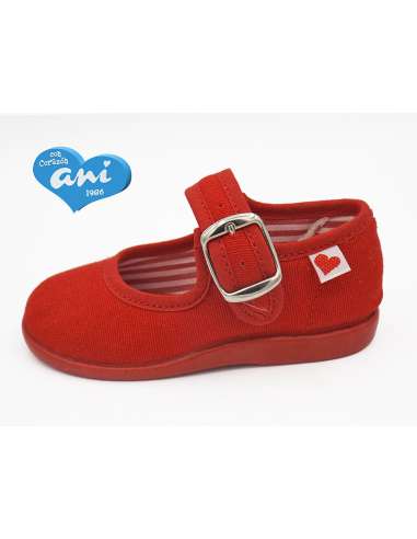 CANVAS MARY JANES ANY112 RED