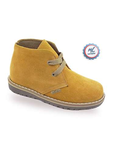SUEDE BOOTS WITH LACE 301 MUSTARD