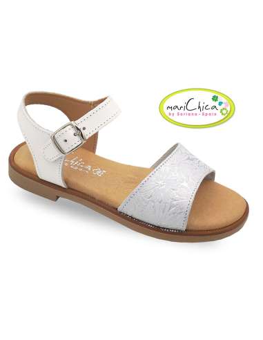 LEATHER SANDALS 701 SILVER