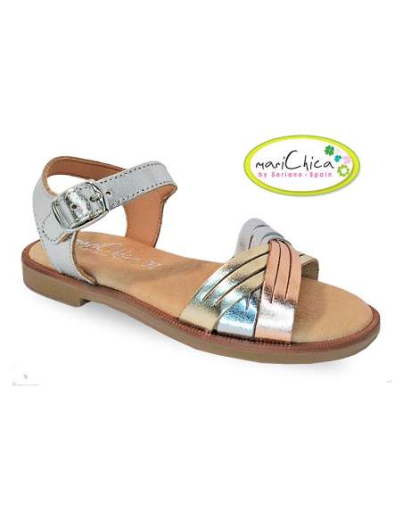 SANDALIA EN PIEL DE CALIDAD 702 MULTY