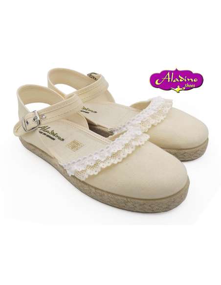 ESPADRILLES WITH RUFLE 747 BEIG