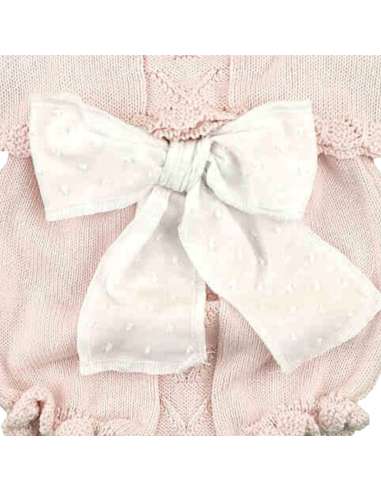 24007DF ROSA BEBE CONJUNTO PUNTO 100% ALGODON...