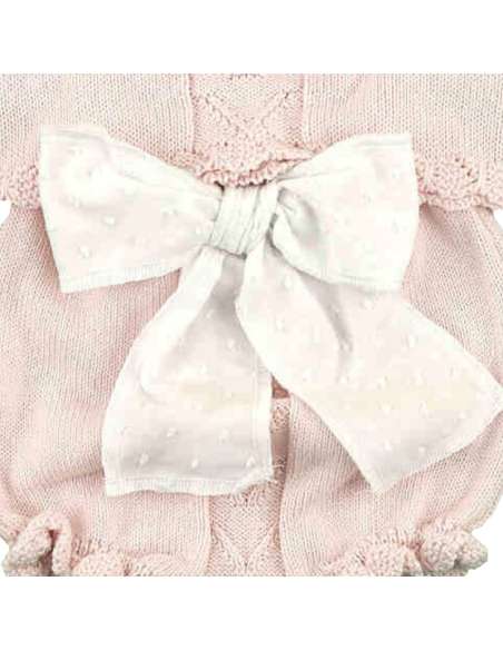 24007DF ROSA BEBE CONJUNTO PUNTO 100% ALGODON MARCA  DULCE DE FRESA