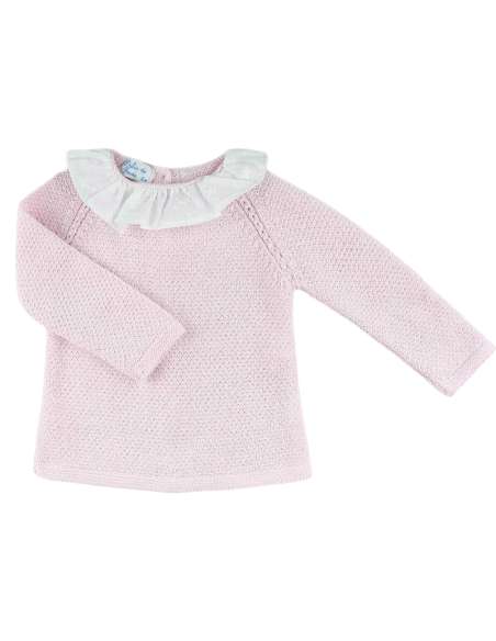 25110DF PINK WOOL SET 100% COTTON BRAND DULCE DE FRESA
