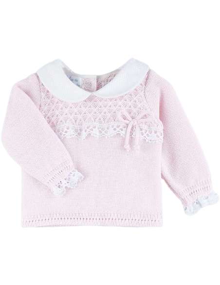 25121DF PINK WOOL SET 100% COTTON BRAND DULCE DE FRESA