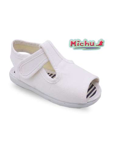 T-BARS CANVAS WITH VELCRO MICHU 1123 WHITE