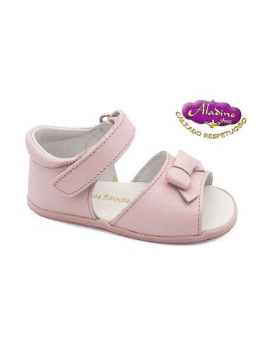 GIRLS SANDALS IN LEATHER ALADINO 2376 PINK