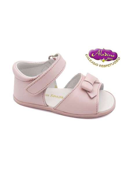 SANDALIA DE NIÑA EN PIEL ALADINO 2376 ROSA