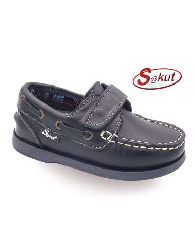 LOAFER SHOES IN LEATHER A5230 NAVY