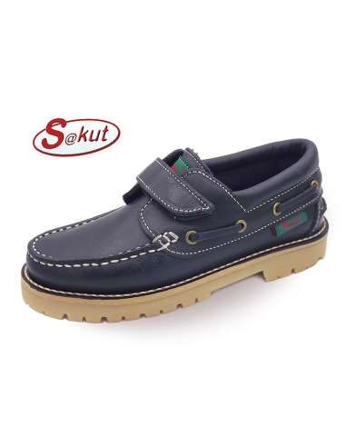 LOAFER SHOES IN LEATHER A5230 NAVY