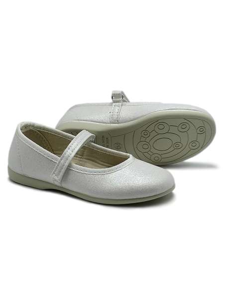 MARY JANES WITH VELCRO CONDIZ 850 WHITE PEARL