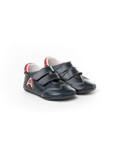 PRAM SHOES IN LEATHER ANGELITOS 265 NAVY