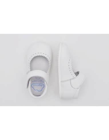 ANGELITOS RESPECTFUL LEATHER MARY JANES 540 WHITE