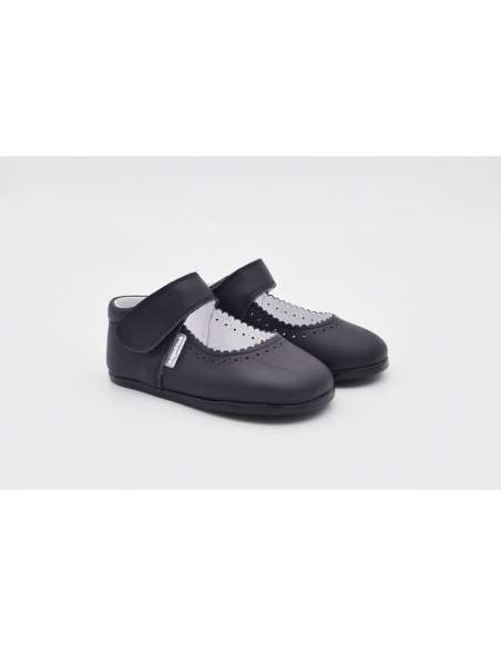 ANGELITOS RESPECTFUL LEATHER MARY JANES 540 NAVY