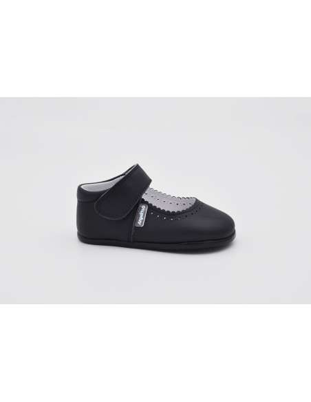 ANGELITOS RESPECTFUL LEATHER MARY JANES 540 NAVY