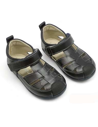 SANDALS IN LEATHER CONDIZ 106 NAVY