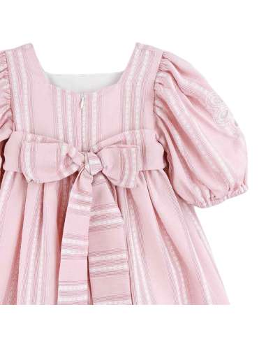 20001DF PINK  GIRL'S EMBROIDERED DRESS  BRAND...