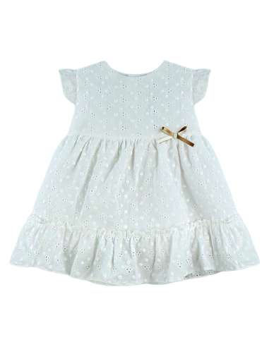 024530 WHITE PERFORATED DRESS BRAND BABYFERR