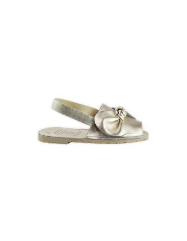 ANGELITOS RESPECTFUL LEATHER SANDAL WITH BOW 286 GOLD
