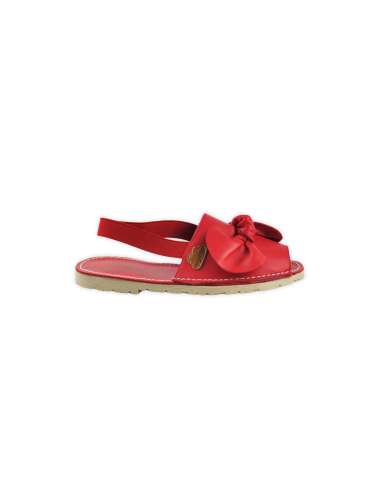 ANGELITOS RESPECTFUL LEATHER SANDAL WITH BOW 286 RED