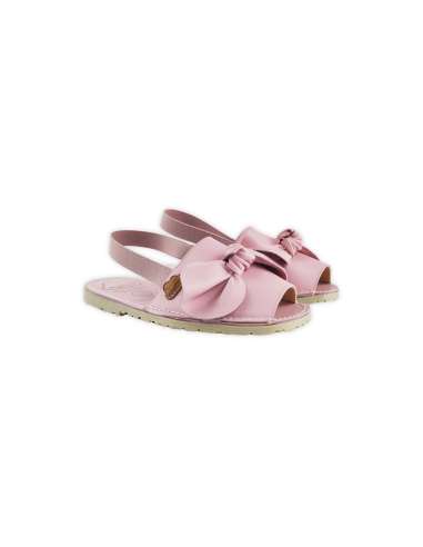 ANGELITOS RESPECTFUL LEATHER SANDAL WITH BOW 286 PINK