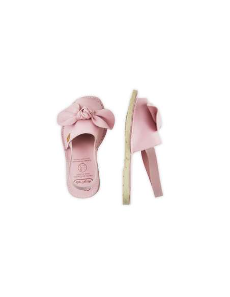 ANGELITOS RESPECTFUL LEATHER SANDAL WITH BOW 286 PINK