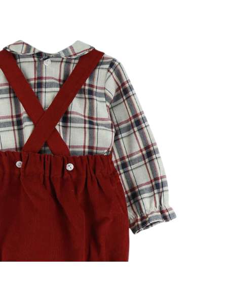 324251 CONJUNTO PETO Y CAMISA CUADROS Baby Ferr