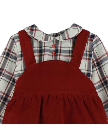 324251 CONJUNTO PETO Y CAMISA CUADROS Baby Ferr
