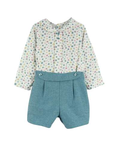 024350 CONJUNTO NIÑO CAMISA PAJARITOS Y PANTALON Baby Ferr