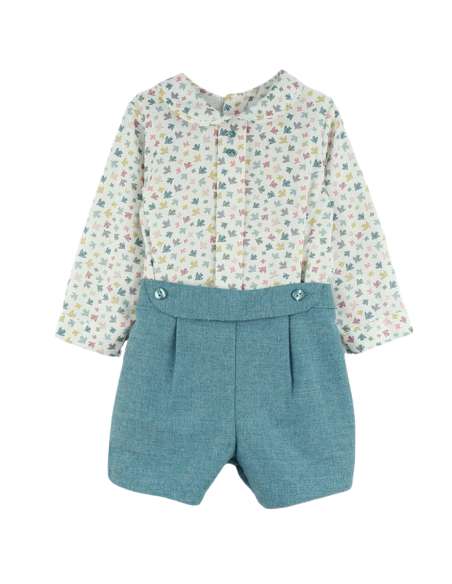 324350 CONJUNTO NIÑO CAMISA PAJARITOS Y PANTALON Baby Ferr