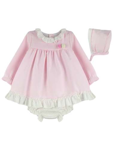 024400 BABY DRESS WITH BONNET Baby Ferr