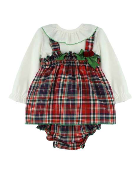 324700 CONJUNTO NIÑA TRES PIEZAS CUADROS Baby Ferr