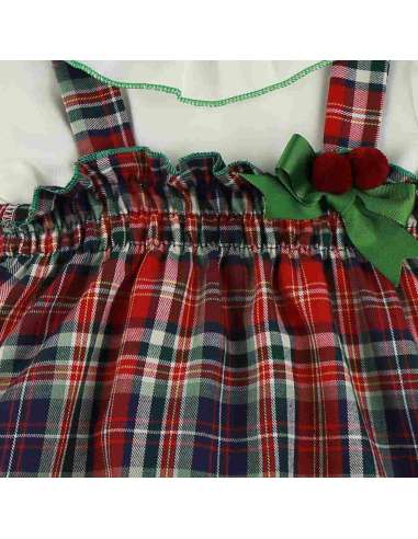 324700 CONJUNTO NIÑA TRES PIEZAS CUADROS Baby Ferr