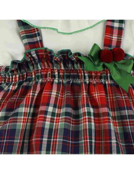 324700 CONJUNTO NIÑA TRES PIEZAS CUADROS Baby Ferr