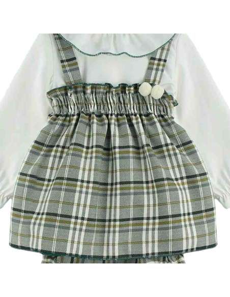 324701 CONJUNTO NIÑA CON CAMISA Y BRAGUITA CUADROS Baby Ferr