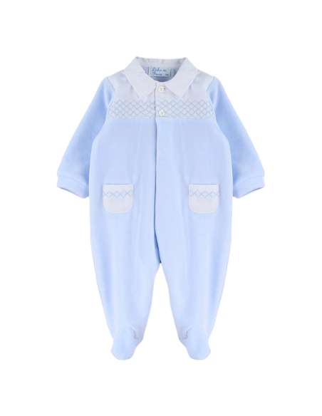 DF260023 PIJAMA AZUL NIDO PANAL Dulce de Fresa