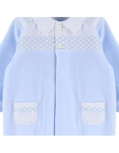 DF260023 PIJAMA AZUL NIDO PANAL Dulce de Fresa