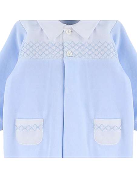 DF260023 PIJAMA AZUL NIDO PANAL Dulce de Fresa