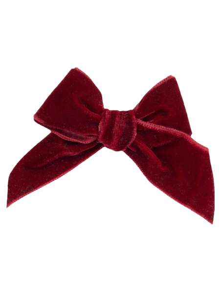 77028 PINZA PARA EL PELO CON LAZO DE TERCIOPELO GRANATE CALAMARO